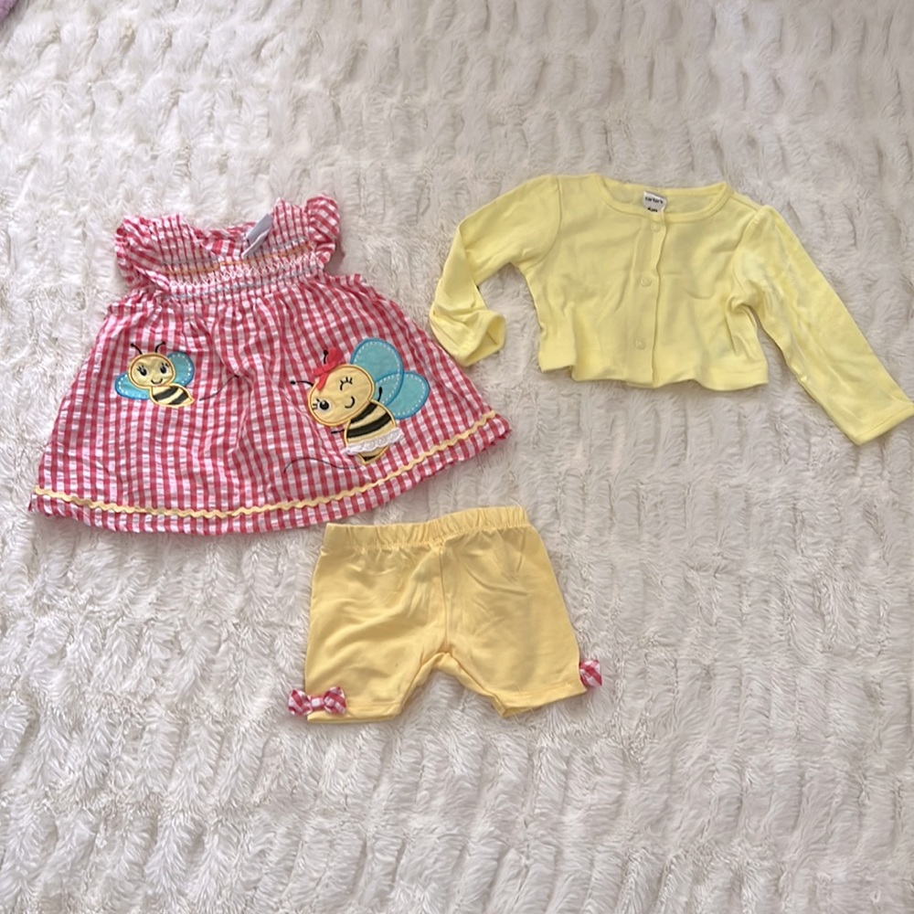 Matching Baby Girl size 3-6 months.